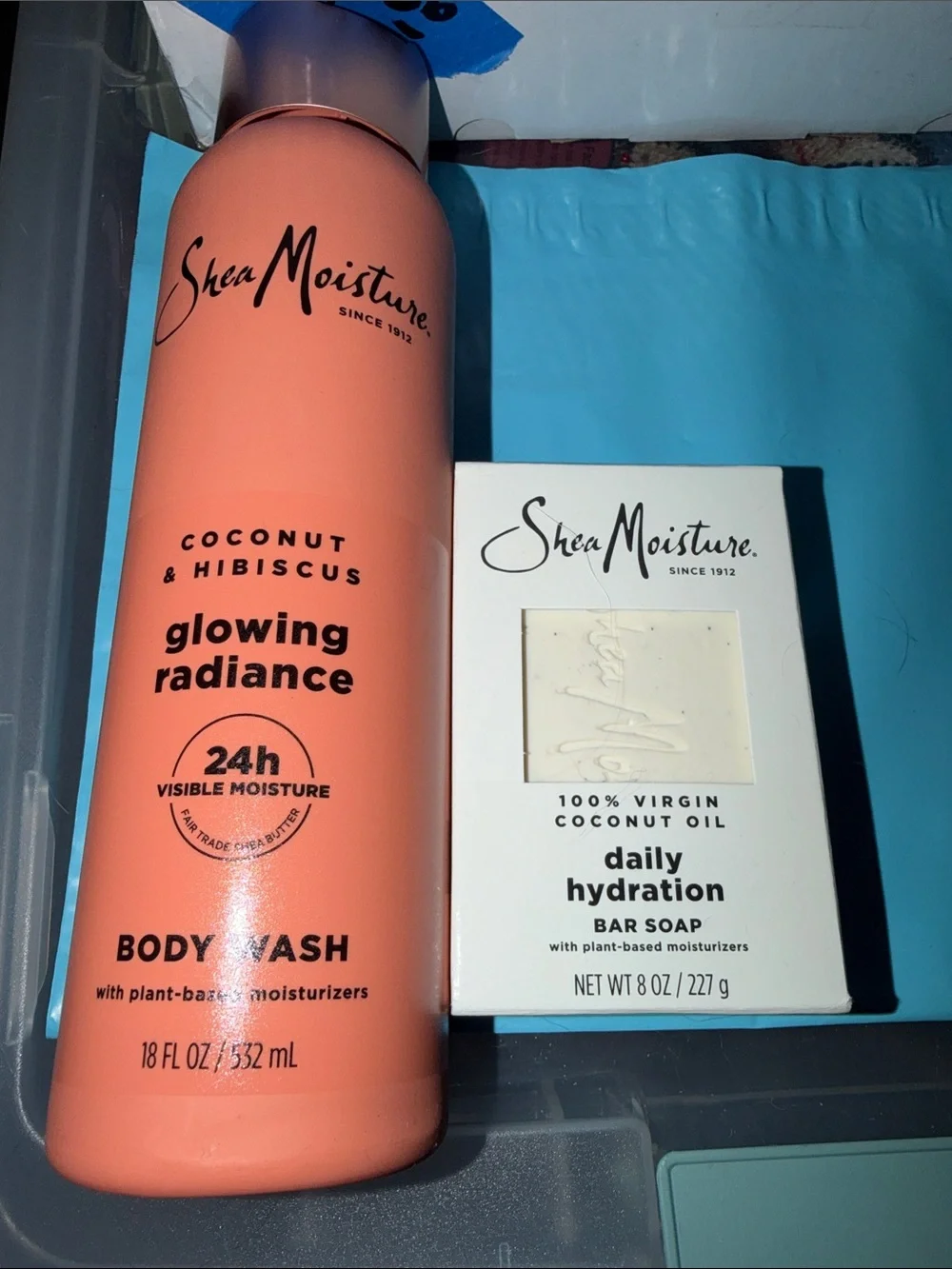 Shea Moisture Coconut & Hibiscus Glowing Radiance Body Wash/bar soap